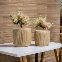 Pot Tanaman Semen Motif Bambu Minimalis Ramah Lingkungan dari Lianda Wholesale untuk Penggunaan di Rumah & Taman