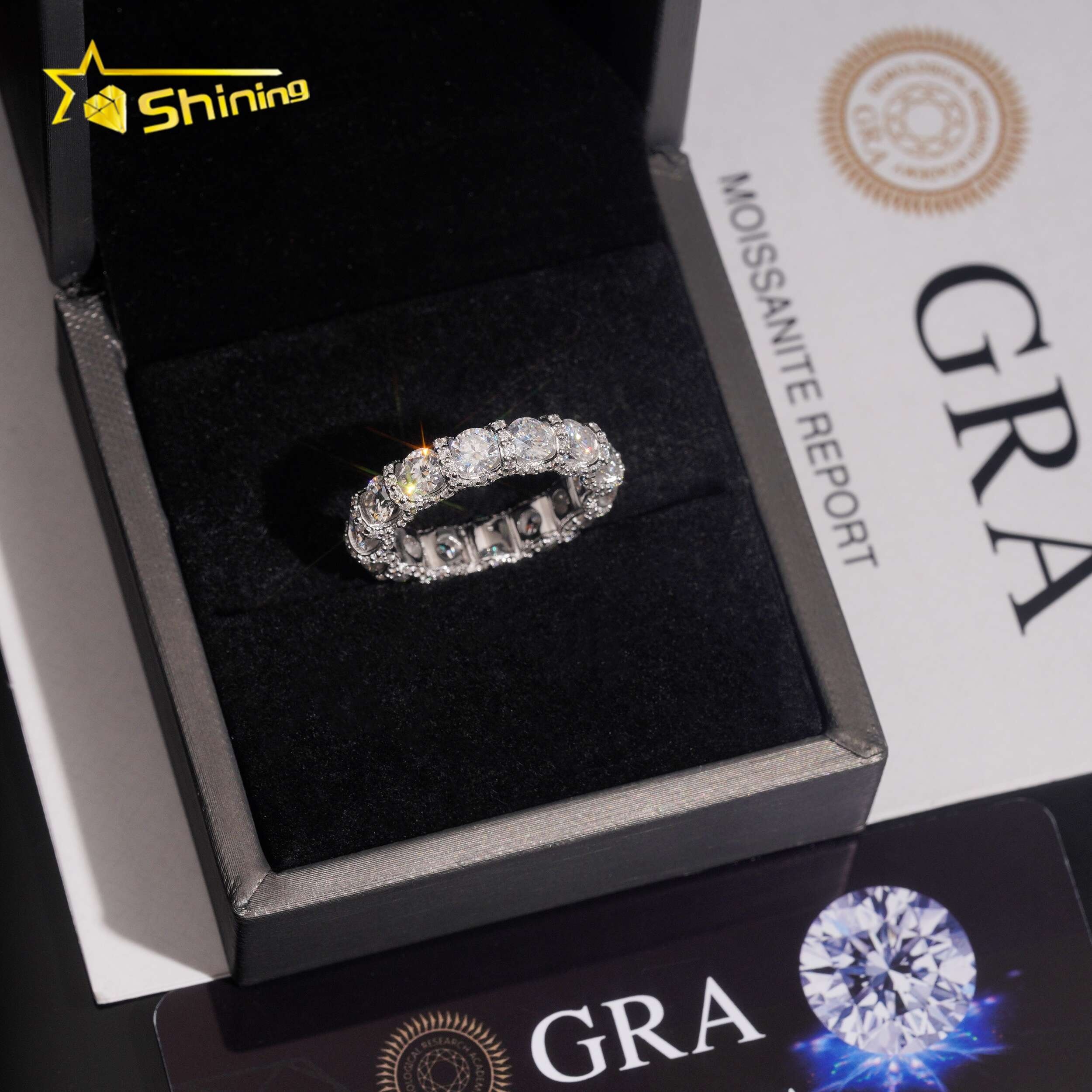 single row diamond band