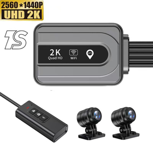 Cámara Inteligente <span class=keywords><strong>para</strong></span> Motocicleta 2K con WiFi, Grabación en Bucle, Resistente al Agua IP67, Pantalla Táctil de Gran Angular, Estilo Caja Negra - Product Image 1