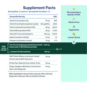 Capsules de récupération après l'alcool 36 capsules Soulagement le lendemain Réduit les symptômes de la gueule de bois de 50% Prendre avant le lit Réveil rafraîchi - Product Image 2