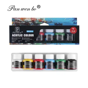 Niet-Giftige Acrylverf Kleur Acryl Kunst Penseel Verfset Voor Beginners 25Ml Acryl Schilderij Kleurset Voor Kunststudenten