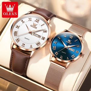 Reloj de Pulsera para Parejas 2920 Fashion China Lovers, Correa de Cuero Genuino, Resistente al Agua, con Calendario, Bajo MOQ, de Fábrica - Product Image 5
