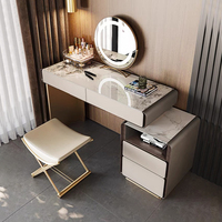 Commode vanité de luxe moderne avec tabouret miroir ensemble de tiroirs maquillage dressing miroir commodes table pour meubles de chambre