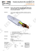 Câble d'alimentation isolé en caoutchouc EPM 5G10 FG16(O)R16 600/1000V avec gaine en PVC pour installations industrielles et de bâtiment