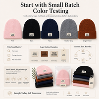 Gorro de Punto Acrílico Suave Personalizado SHINY con Etiqueta Tejida con Logotipo Personalizado, Gorros de Invierno con Puño para Eventos de Marcas y Equipos