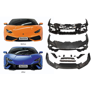 BodyKit pour <span class=keywords><strong>Lamborghini</strong></span> <span class=keywords><strong>Huracan</strong></span> 2014-2023 LP580 LP610 <span class=keywords><strong>EVO</strong></span> Mise à niveau vers le modèle Tecnica avec feux arrière de capot garde-boue de pare-chocs avant. - Product Image 3