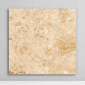 Glamour Crema, Azulejos Decorativos de Porcelana Brillante de 600x600 mm, 9 mm de Grosor, Diseño Beige para Pisos de Dormitorio - Product Image 3