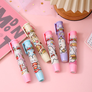 Venta al por mayor <span class=keywords><strong>cosas</strong></span> de la escuela papelería <span class=keywords><strong>Kawaii</strong></span> Push-pull diseño creativo lindo conejo portátil lápiz goma borrador pluma para niños - Product Image 2