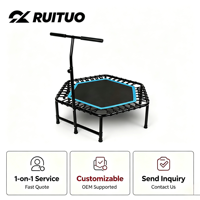 Mini trampoline pour la remise en forme en intérieur et en extérieur, matériau PVC, sûr, durable, résistant aux intempéries, équipement d'exercice pour enfants, garçons et filles