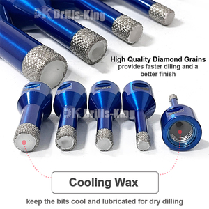 Hàng Mới Về Máy Cắt Lỗ Cưa Vương Miện Kim Cương Hàn Bằng Chân Không Mũi Khoan Kim Cương Trên Mái Nhà Arix Đoạn Mũi Khoan Kim Cương Cho Gạch - Product Image 4