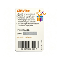 Carte autocollante à gratter en PVC personnalisée en gros avec impression offset et impression UV pour bons promotionnels à données variables