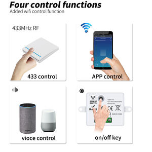 SIXWGH Zigbee Interruptor inalámbrico 1 Gang con Panel remoto táctil Smart Life App Control Alexa <span class=keywords><strong>Google</strong></span> <span class=keywords><strong>Home</strong></span> Comando de voz <span class=keywords><strong>Mini</strong></span> interruptor - Product Image 3