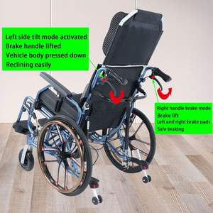 Sedia a Rotelle Manuale Modello Standard per Assistenza Domiciliare, Ospedali e Riabilitazione - Product Image 4