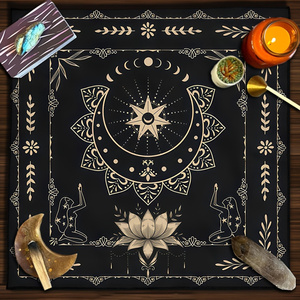 Tela de altar místico para Luna <span class=keywords><strong>Tarot</strong></span> bruja adivinación astrología juegos de mesa oráculo tarjeta Mat 1 pieza mantel de papel decoración de extensión - Product Image 3