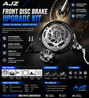 Kit Freno a Disco Idraulico Anteriore/Posteriore Surron Ultra-Bee/LBX/Light-Bee X in Alluminio CNC - Modifica E-Bike ad Alte Prestazioni
