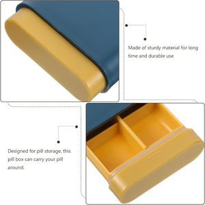 Stylish Plastic Portable Pill <b>Box</b> <b>Waterproof</b> Weekly Travel Pill <b>Storage</b> Organizer - Product Image 3