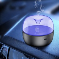 Diffuseur d'arômes pour voiture, portable, rechargeable, sans eau, avec lumières colorées, cadeaux de Noël pour la maison, USB, huiles essentielles