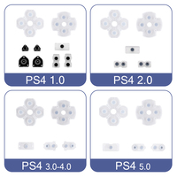 Kit de remplacement de boutons conducteurs en silicone pour manette PS2 vers PS3, pièces de réparation pour joystick