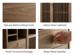 Robe asymétrique à volants sur le côté |   Armoire de nuit en bois massif noyer avec plateau en marbre et rails incurvés pour salon, hôtel, chambre à coucher - Product Image 3