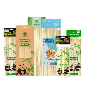 Brochettes de viande rondes de barbecue, bbq de cuisine rondes à usage unique, gril nourriture géante en bambou - Product Image 6