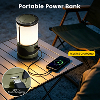 Linterna LED de Camping Recargable por USB, Portátil, Desmontable, Impermeable IP45, con 7 Modos de Luz, para Banco de Energía, Venta al Por Mayor