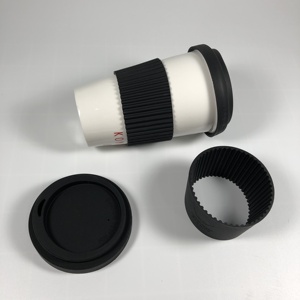 批发可重复使用的4.7厘米硅胶杯套和9厘米月形硅胶盖套装用于马克杯 - Product Image 5