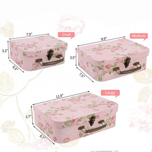 Scatola Regalo Ecologica a Forma di Valigia in Cartone con Logo Personalizzato e Manico, Piccola Scatola Vintage in Carta con Manico per <span class=keywords><strong>Regali</strong></span> - Product Image 6