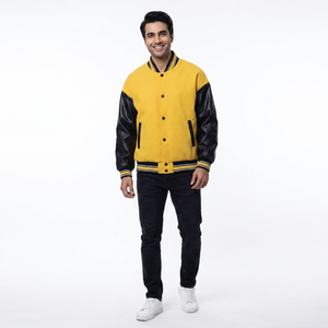 Fabricant de vestes universitaires sur mesure, commande en gros, veste de baseball unisexe, tissu chaud et durable, prix de gros bon marché - Product Image 1
