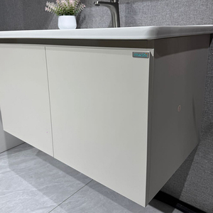 Mobile da Bagno in Alluminio a Nido d'Ape 60/70/80cm, Design a Parete con Lavabo Integrato - Product Image 5