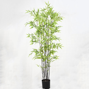 <span class=keywords><strong>Bambou</strong></span> artificiel en plastique d'arbre de plante de <span class=keywords><strong>bambou</strong></span> <span class=keywords><strong>vert</strong></span> de décoration à la maison réaliste avec le pot - Product Image 4