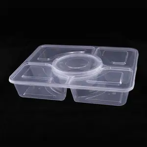 4 5 6 Ngăn Hot Bán Microvable Thức Ăn Nhanh Salad Box Dùng Một Lần Takeaway Container Thực Phẩm Với Nắp Đậy