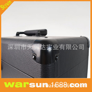 Caja de almacenamiento portátil Skywin de 350x170x335 mm, estuche de cuero negro mate para discos de vinilo, caja de regalo duradera - Product Image 4