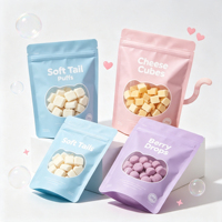 Sacs d'emballage alimentaire personnalisés avec logo imprimé, sacs en plastique refermables, sachets à fond plat pour collations et aliments secs