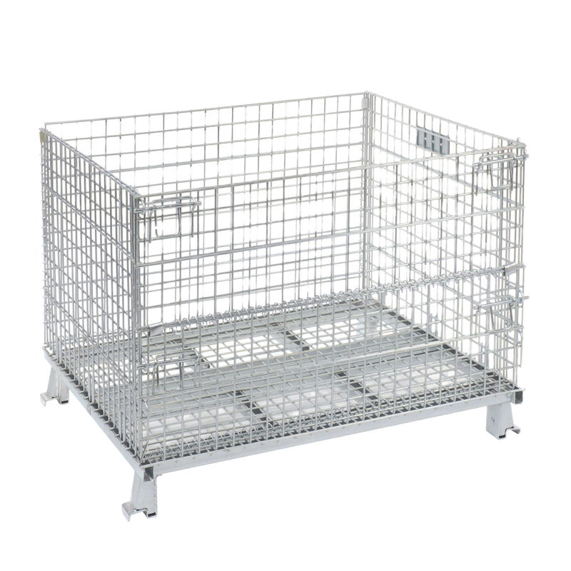 Galvanized Steel Mesh Storage Cages Foldable