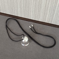 Collier pendentif en argent sterling 925, design polyvalent, accessoires automne-hiver, chaîne de pull, longue chaîne clochette