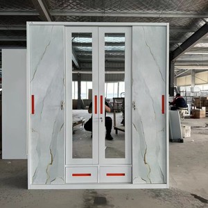 热卖房间衣柜钢almirah衣柜橱柜godrej储物柜橱柜收纳器带悬挂手柄和抽屉 - Product Image 2