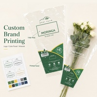 Bolsas de Embalaje Transparentes y Duraderas de LDPE en Forma de Trapezoide para Ramos de Flores, con Impresión de Logotipo Personalizado, para Envolver Regalos, Venta al Por Mayor