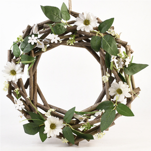 YIYU BSCI Nueva Corona de Ramitas Popular, Decoración de Vid para Regalo del Principito, Corona de Corazón Artificial con Flores - Product Image 3