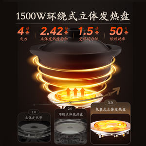 Olla de Cocción Lenta Eléctrica Midea de 4.5L, Control Digital, Programable, para Guisos, Sopas y Papillas, Color Negro - Product Image 4