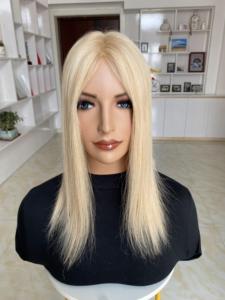 Topper en cheveux humains 100% vierges russes, topper en cheveux humains en soie avec clips, topper en cheveux humains en soie de haute qualité pour les femmes souffrant d'alopécie - Product Image 2