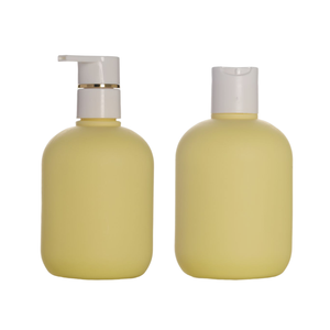 Bouteille rechargeable jaune personnalisée en plastique HDPE doux au toucher de 200ml avec pompe distributrice pour shampoing et <span class=keywords><strong>savon</strong></span> <span class=keywords><strong>bio</strong></span> pour enfants et bébés - Product Image 2