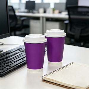 Vasos de Papel Morados para Fiestas, 270cc, Vajilla Elegante para Decoraciones de Cumpleaños - Product Image 4