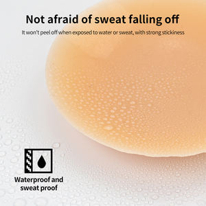 Silikon kullanımlık 8cm Pasties görünmez sopa-on itme meme kaldırıcı askısız su geçirmez kadın iç çamaşırı elbiseler sindiren - Product Image 6