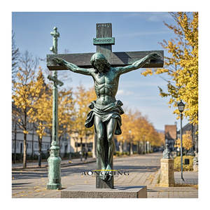 פסל דתי קתולי חיצוני פסל חיים בגודל כריסט jesus 14 תחנות של הצלב - Product Image 2