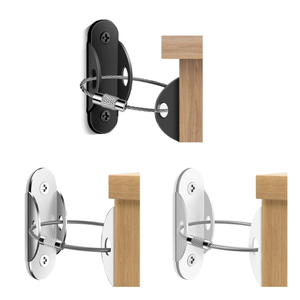 Sangles de fixation modernes en métal pliables pour meubles, kits d'ancrage anti-renversement pour la sécurité des bébés, sécurisés, réglables, durables, écologiques SSR-2 - Product Image 2