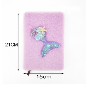 <span class=keywords><strong>Regali</strong></span> di <span class=keywords><strong>san</strong></span> <span class=keywords><strong>valentino</strong></span> <span class=keywords><strong>per</strong></span> ragazze taccuino sirena peluche diario segreto foderato portatile copertina in tessuto taccuino - Product Image 2