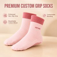 Chaussettes de Pilates en coton respirant de haute qualité, antidérapantes, tricotées, pour femmes, pour la pratique du yoga en intérieur, avec logo personnalisé