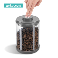 Bocal de rangement en verre borosilicate à large ouverture, transparent, hermétique, de qualité alimentaire, pour café et autres aliments