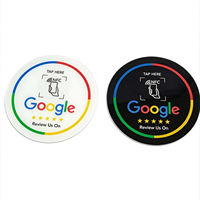 Carte NFC en acrylique pour avis Google, autocollant de table pour commentaires positifs 5 étoiles, plaque NFC à toucher pour avis clients professionnels