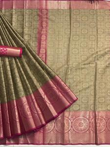 Nouveau fabuleux Look coton soie Saree avec chemisier pièce femmes indiennes portent Sari pas cher bas prix en gros Surat Alphanumero - Product Image 5